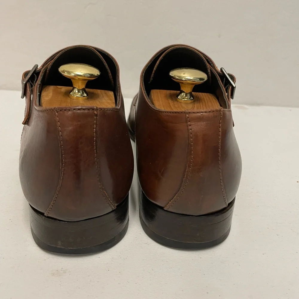 To‎ Boot New York Made in Italy Grant Double Monkstrap in Brown Size 9 D $399